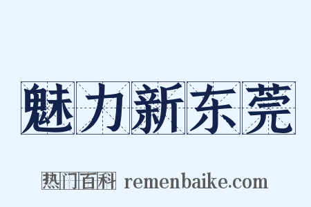 魅力新东莞是什么意思的图片